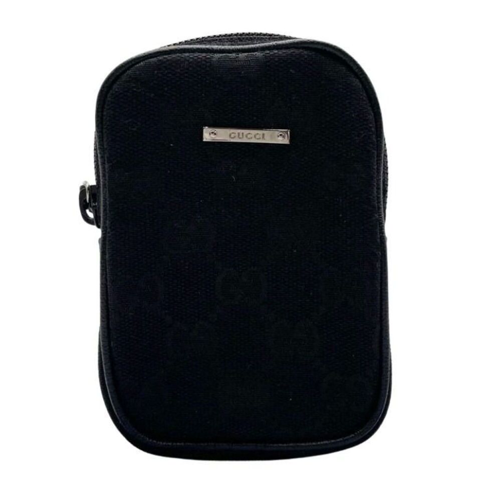 GUCCI Cigarette Case GG Canvas 115249 Black Unisex
